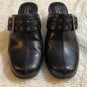 Clarks Black Heeled‎ Buckle Shoes